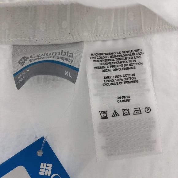 Nwt Columbia White PFG Skirt XL Lined Pull On Swiss Dot - Picture 7 of 9